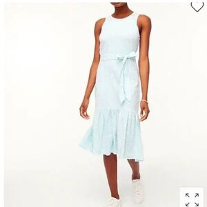 J.Crew printed knit tie waist midi dress